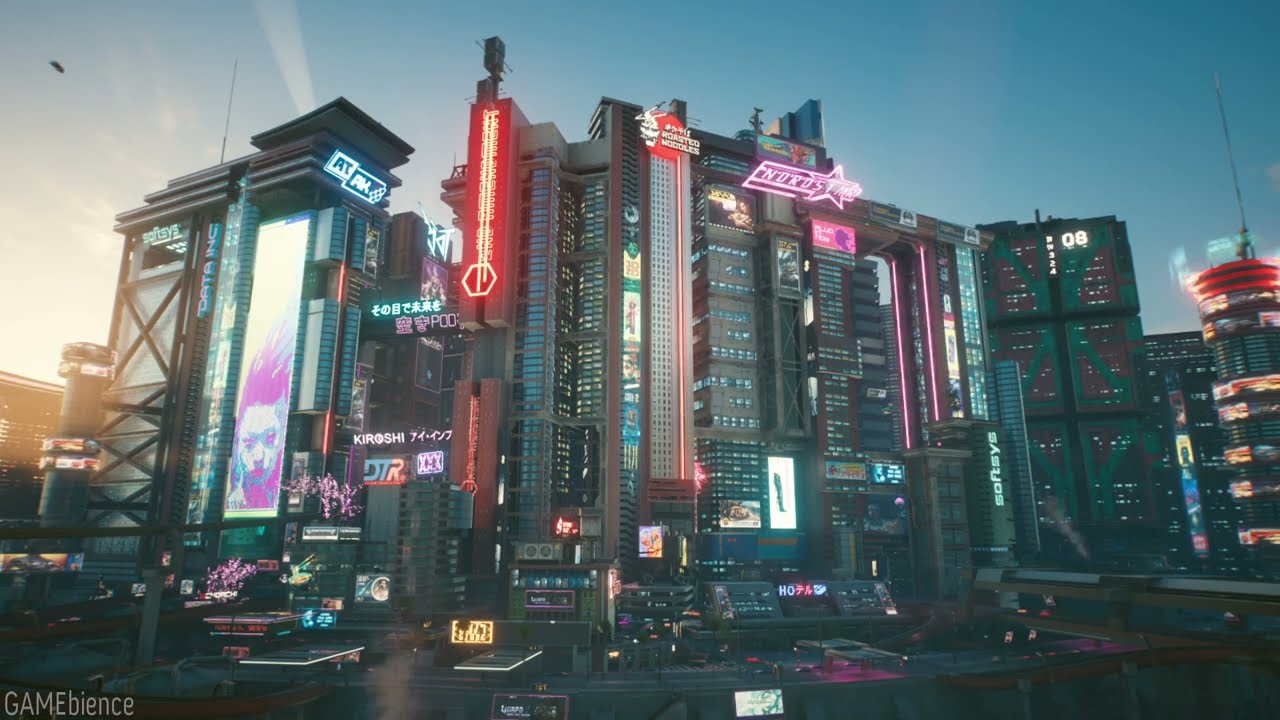 5 Hour - Cyberpunk 2077 - Night City View Ambience