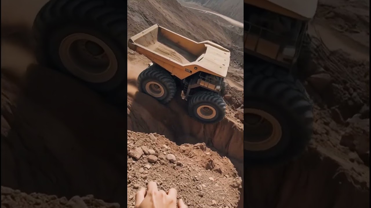 Dump Truck Slides into Quarry | AI Demolish