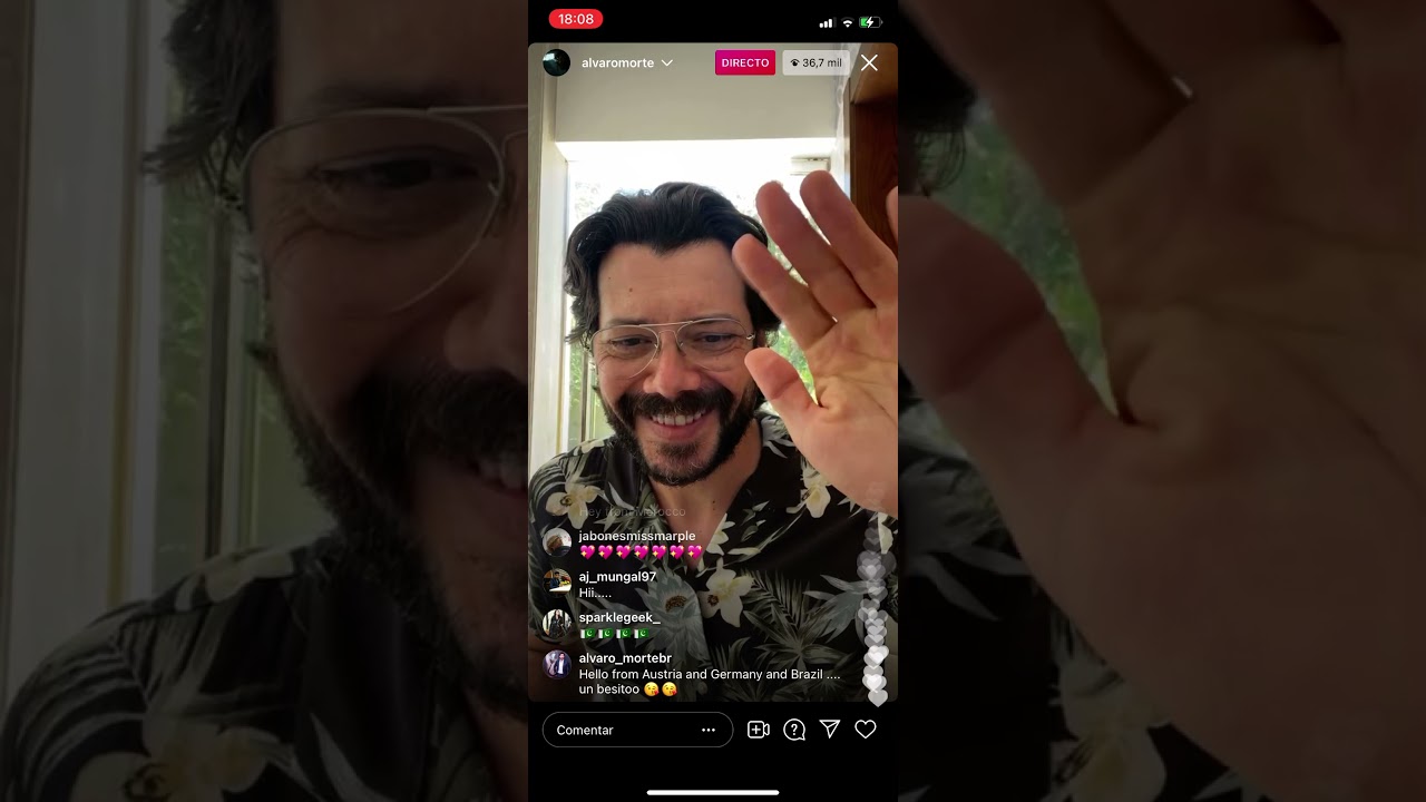 2021-05-15 - Álvaro Morte, Najwa Nimri & Jesus Colmenar - Instagram Live