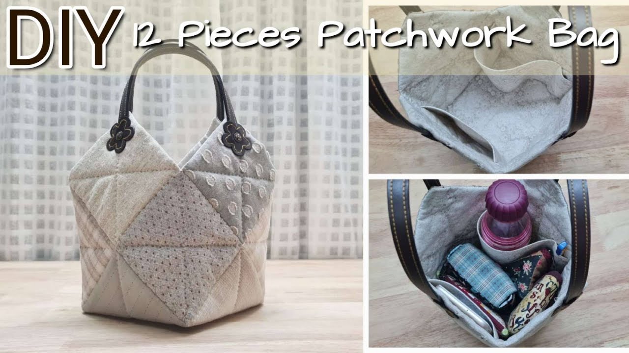 EP206 : DIY 12 Pieces Patchwork Bag | Bag sewing tutorial