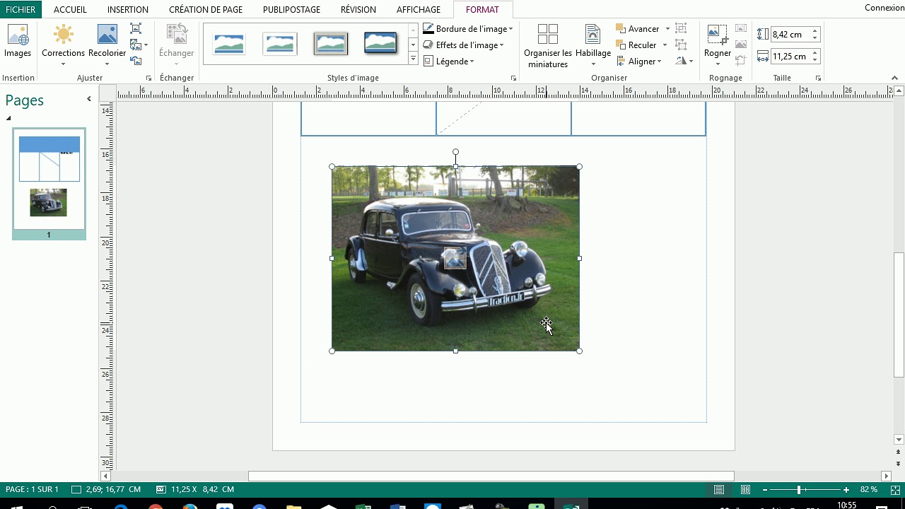 04 Créer et personnaliser un tableau et insérer une image dans Publisher 2013
