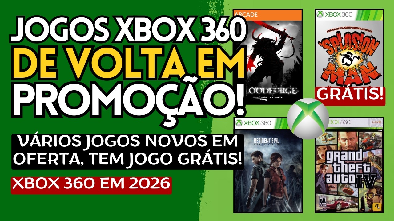 BOAS NOTÍCIAS! XBOX 360 Está de Volta em 2026 Com GRANDE PROMOÇÃO de Jogos!