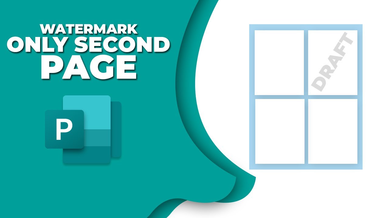 How to insert watermark only on the second page in Publisher