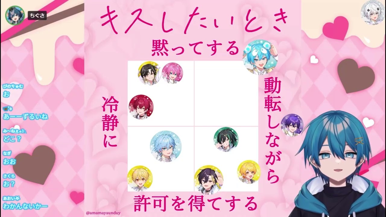 【STPR分布図】ちぐさくんが思うキスしたいとき冷静にやるメンバーはこの人です