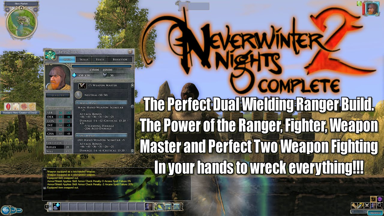 Neverwinter Nights 2 The Perfect Dual Wielding Ranger Fighter and Weapon Master Build
