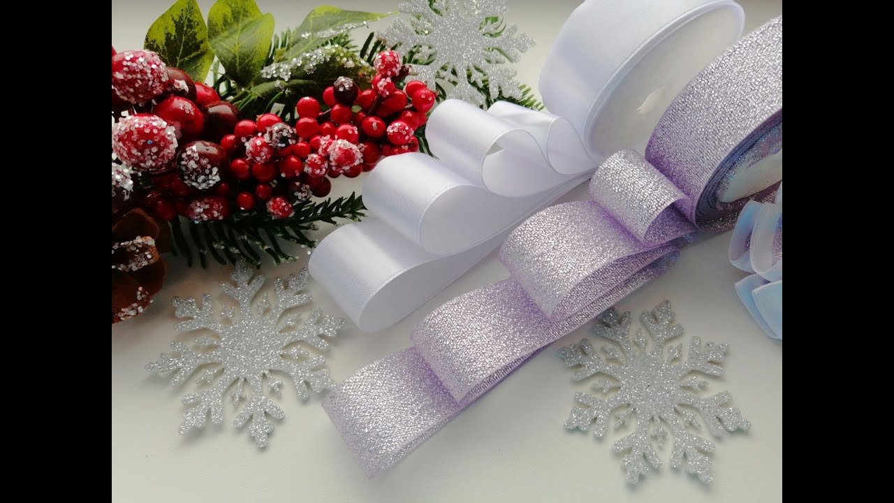 Посмотрите как Просто сделать Новогодние бантики из лент🎀🎄❄
