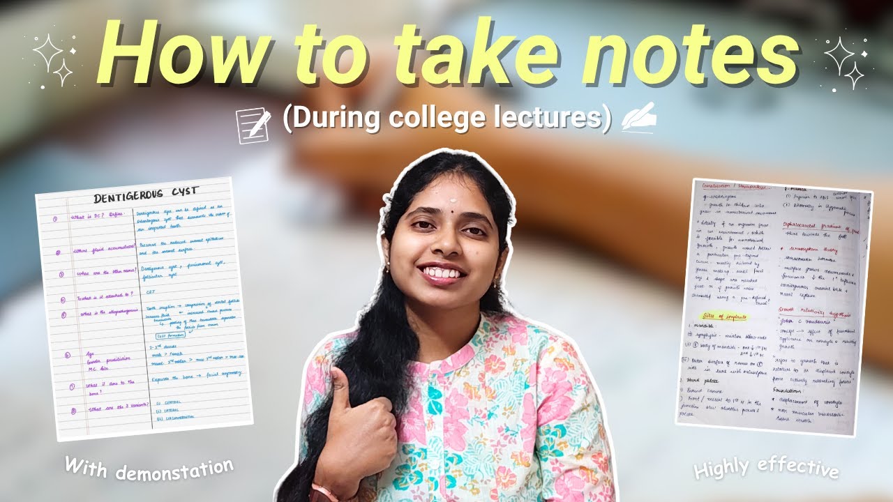 Take Effective Notes During College Lectures✍🏼💯✨ | Note-Taking Demonstration