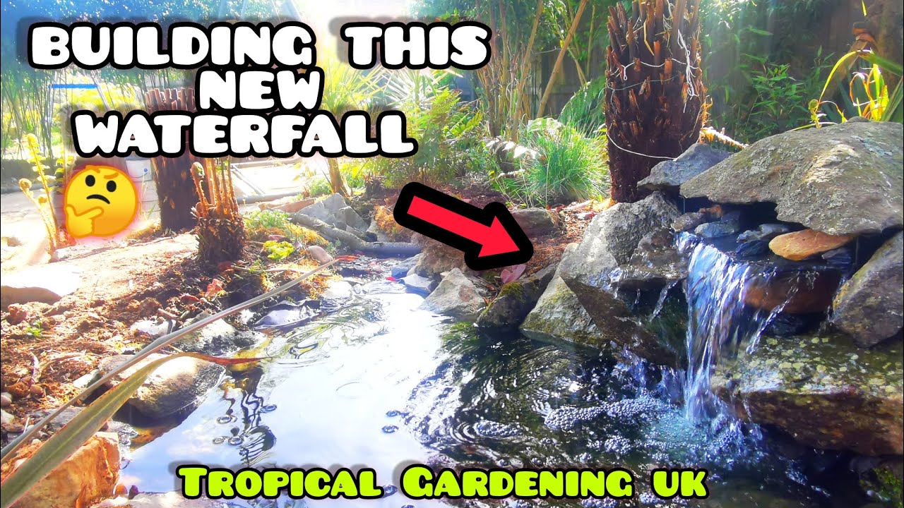 NEW large WATERFALL in the JUNGLE AREA 🌴 with the 🤔 Biling 80w WATERFALL KIT | Tropical Gardening UK