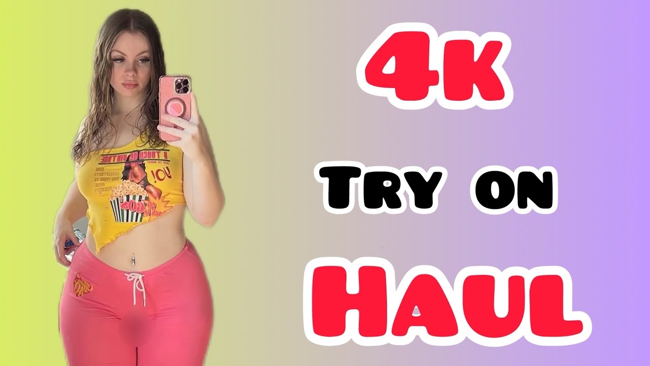 4K Try-On Haul | 4K Transparent cleaning  & Lingerie Chic Mesh Dress Try On haul