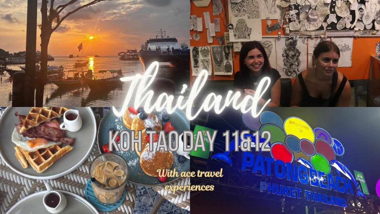 THAILAND - DAY 11&12 GETTING TATTOOS IN KOH TAO🦈| travelling to Phuket🛳️🏝️
