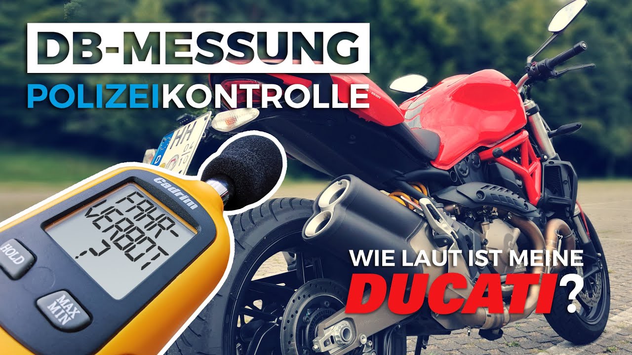 dB-Messung Polizeikontrolle | Fahrverbot f&uuml;r Ducati Monster 821?