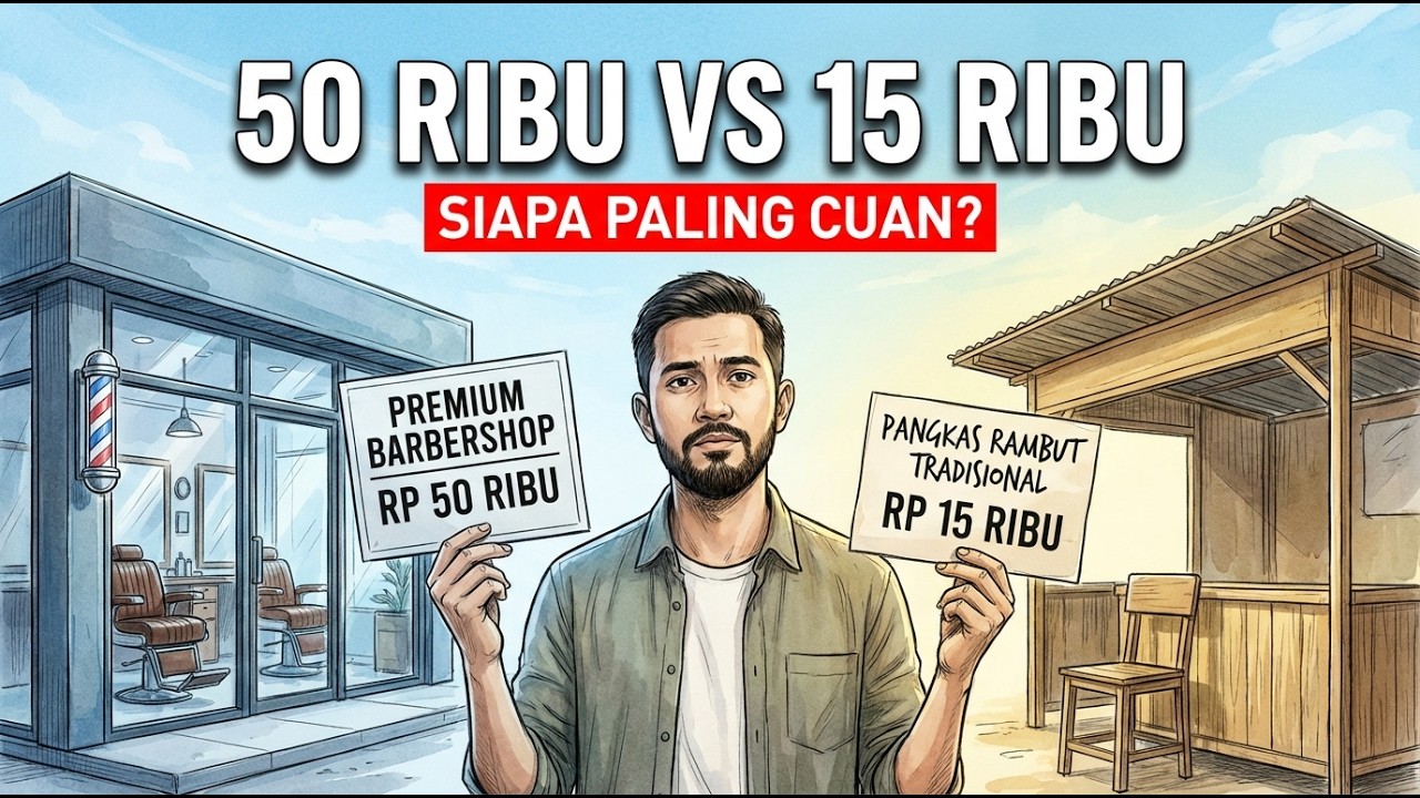 BARBERSHOP MODERN VS PANGKAS TRADISIONAL || MANA LEBIH UNTUNG?