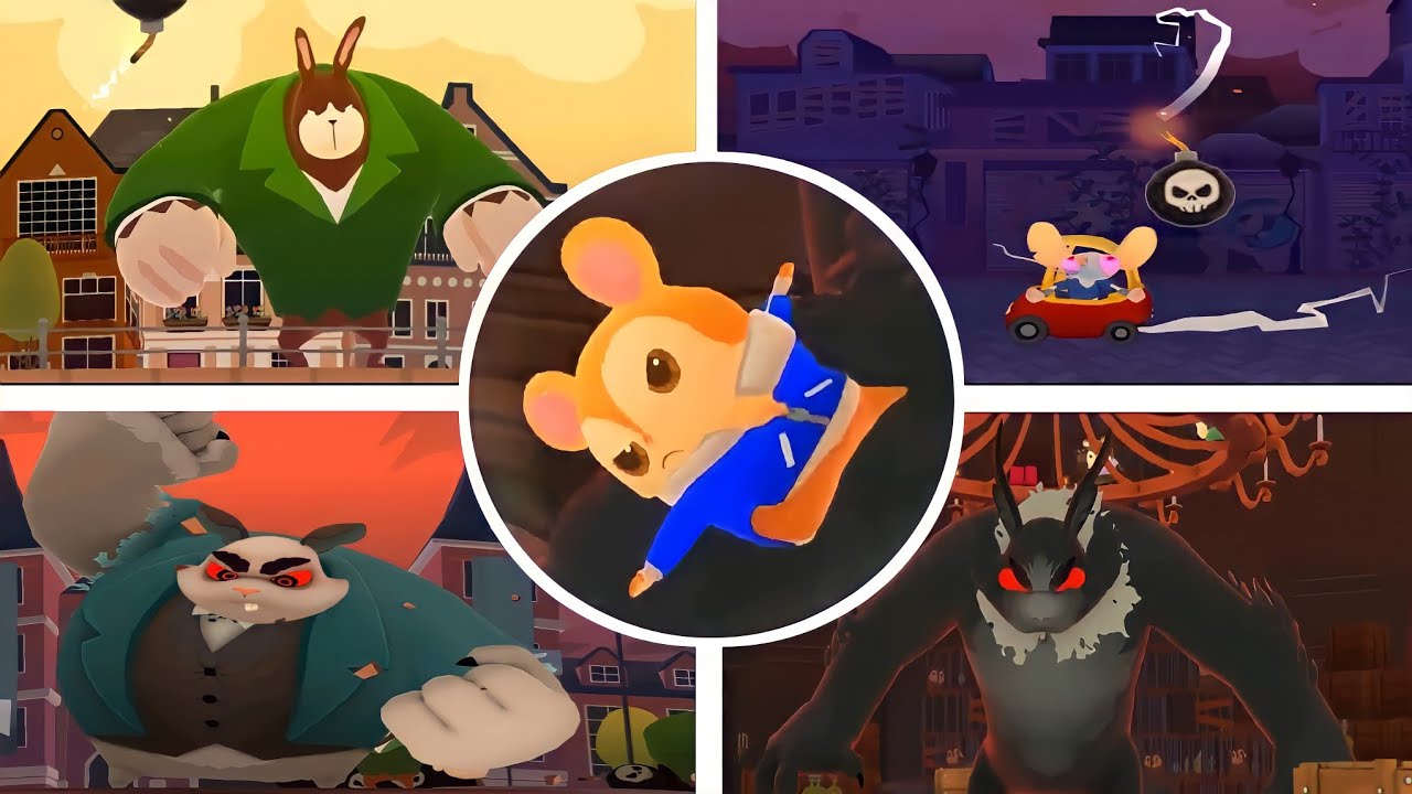 Hamsterdam - All Bosses + Ending (No Damage)