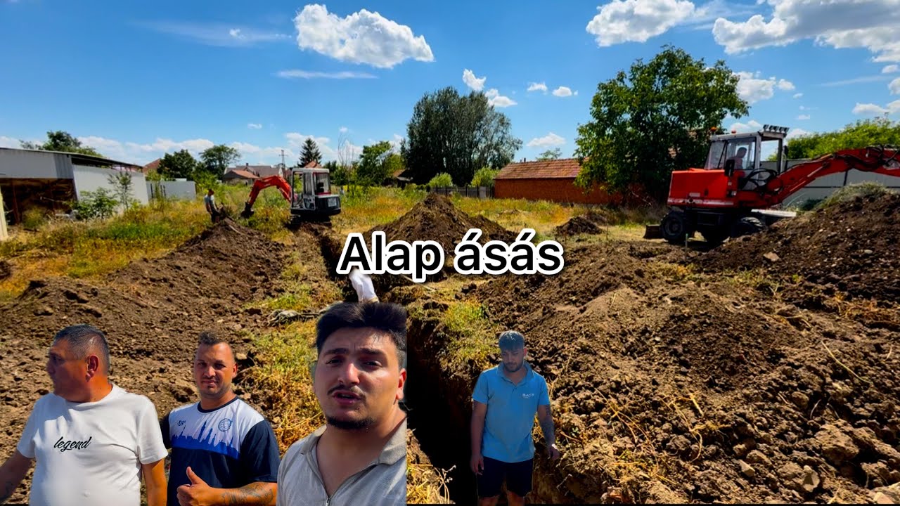 Házépítős vlog: Alap ásás 🚜🚜🪨🪨