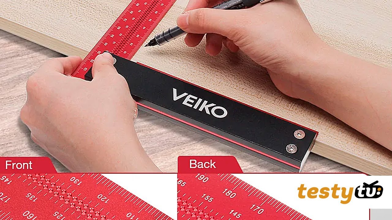 Veiko kątownik aluminiowy 300 mm z otworami do trasowania linii
