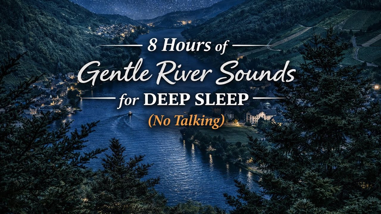 River Sounds for Sleep | Gentle Flowing River for Deep Sleep | 8 Hours No Talking