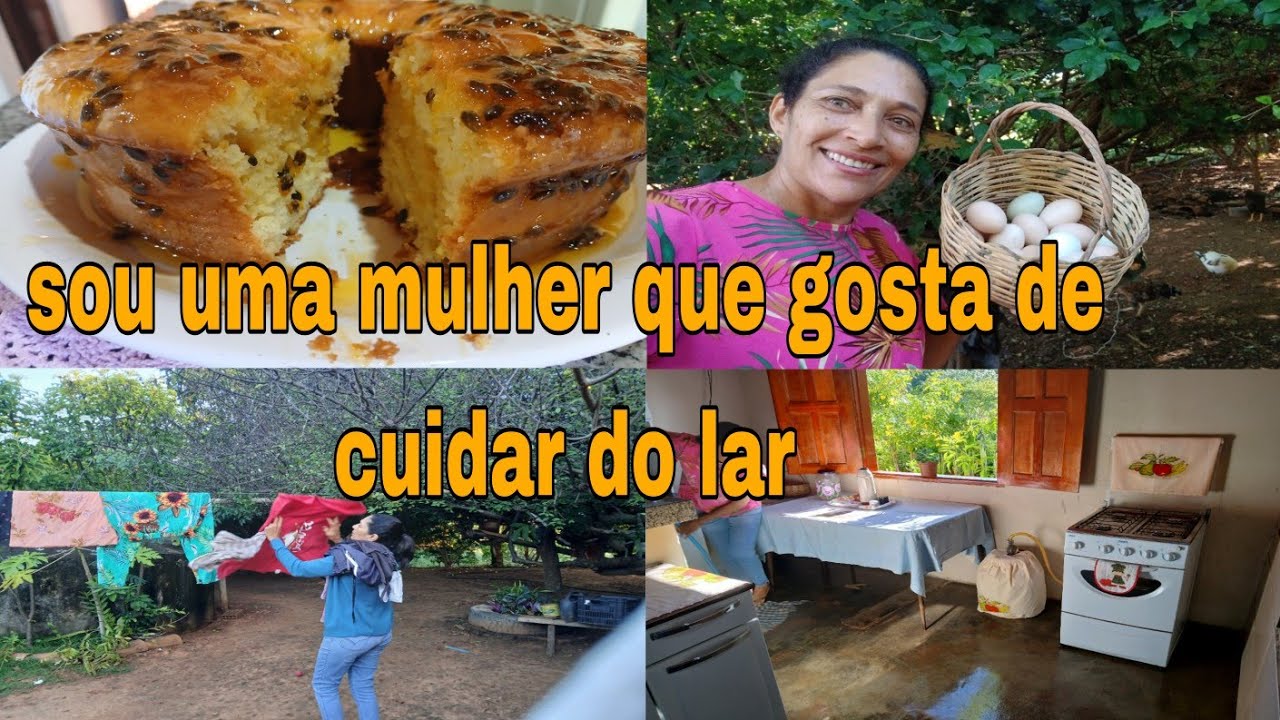 MAIS UM DIA CUIDANDO DO  LAR  FIZ UM DELICIOSO BOLO DE MARACUJÁ 
