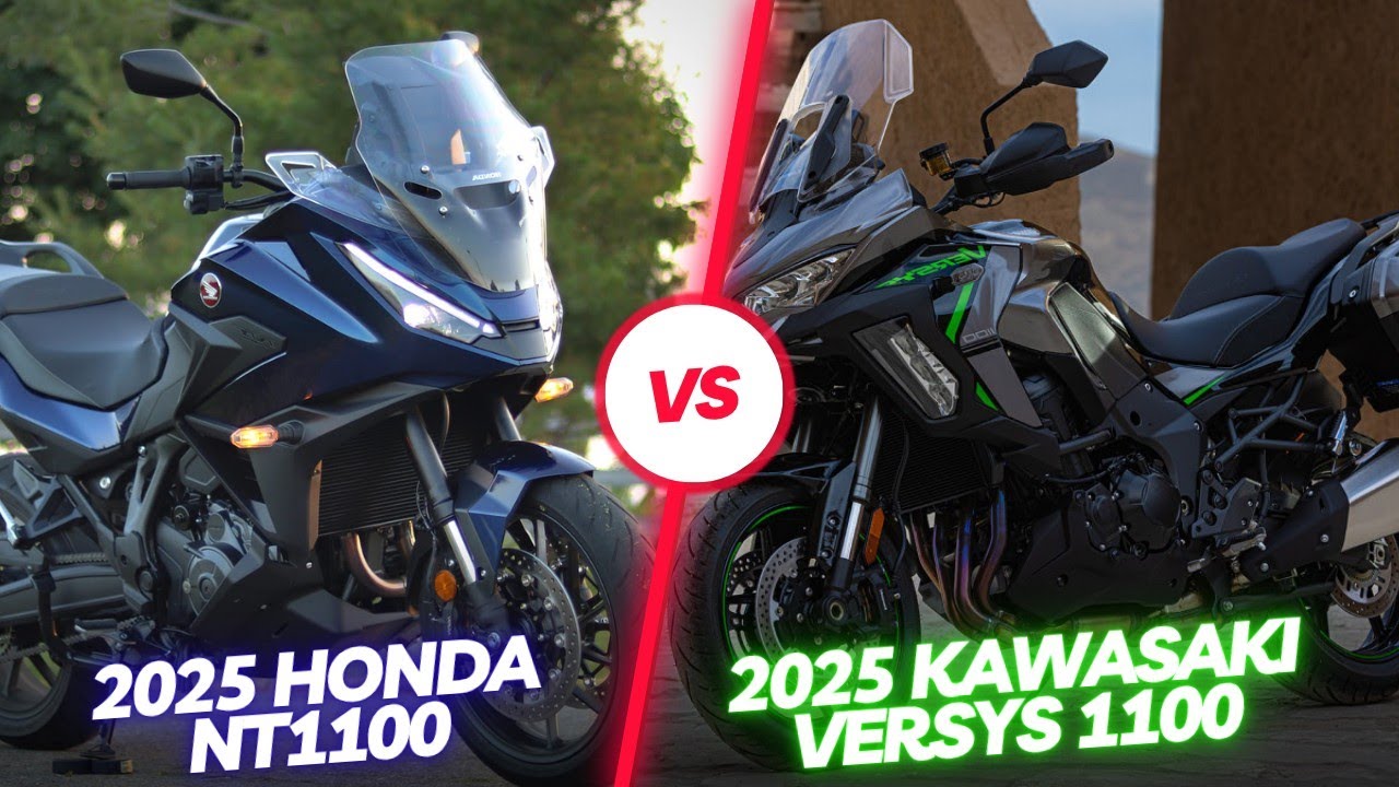 Honda NT1100 2025 года против Kawasaki Versys 1100 | Сравнение характеристик, мощности и функций