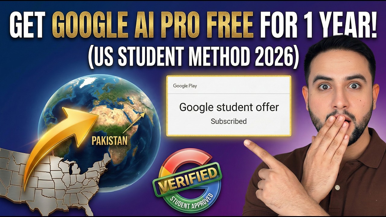 How to Get Google AI Pro | Gemini Pro   for 1 Year! 🎓 ( US Student Offer 2026 )
