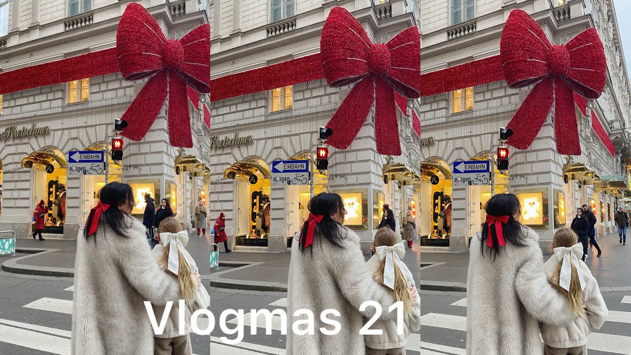 Vlogmas day 21~ Dita e fundit në Austri/ Blej dhurata në avion/ Foto me Adrianën/ @vlogmeelin 