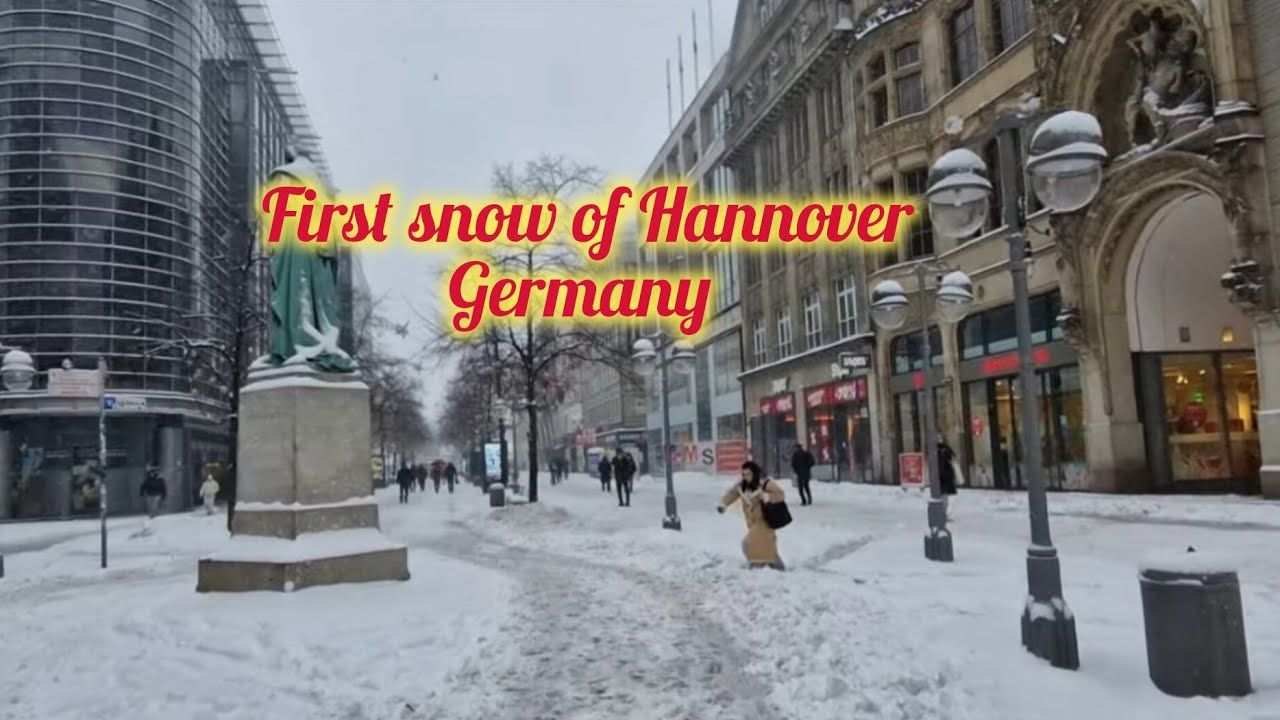 First snow of Hannover Germany 🇩🇪 4 January 2026 Snow Chaos! #schneefall #freezerfrost 