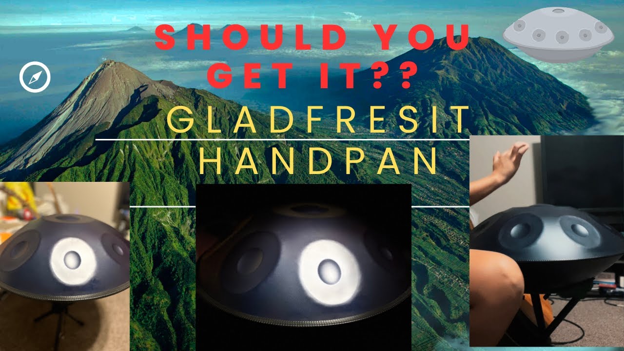 GLADFRESIT 432hz Handpan Drum 9 notes 22inch in D Kurd Minor UNBOXING REVIEW (Amazon)
