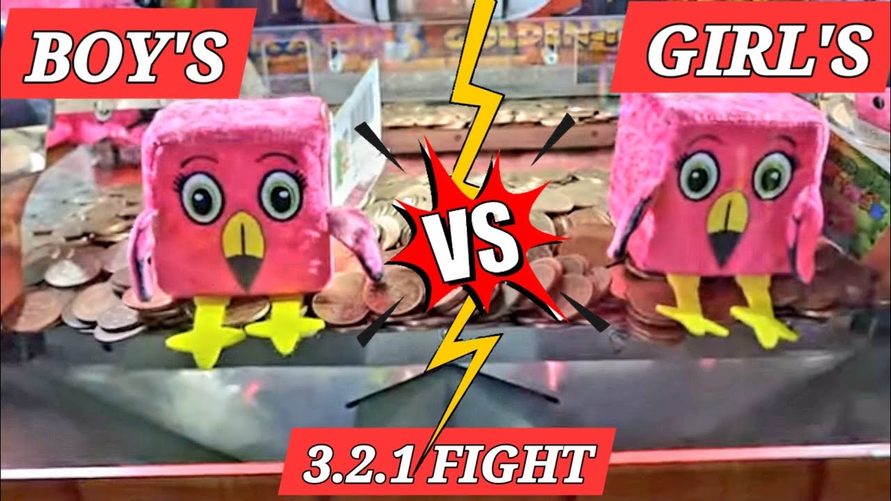 Greg VS Emma on the 2p pusher.we play claw machines and more, Scarborough seaside UK arcade