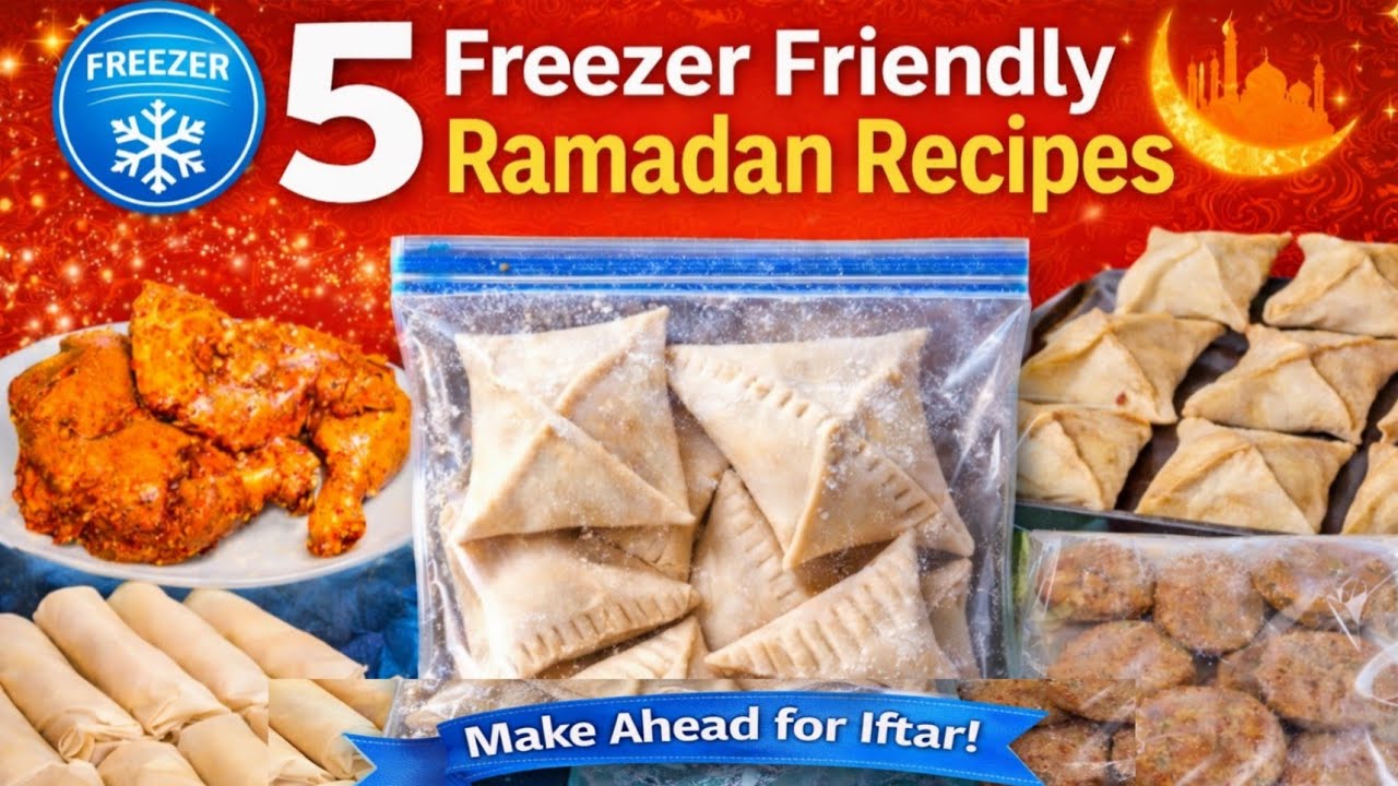 5 Ramadan Iftar Snacks recipes 2026/ Freezer friendly Ramadan recipes /Ramzan make & freeze ideas