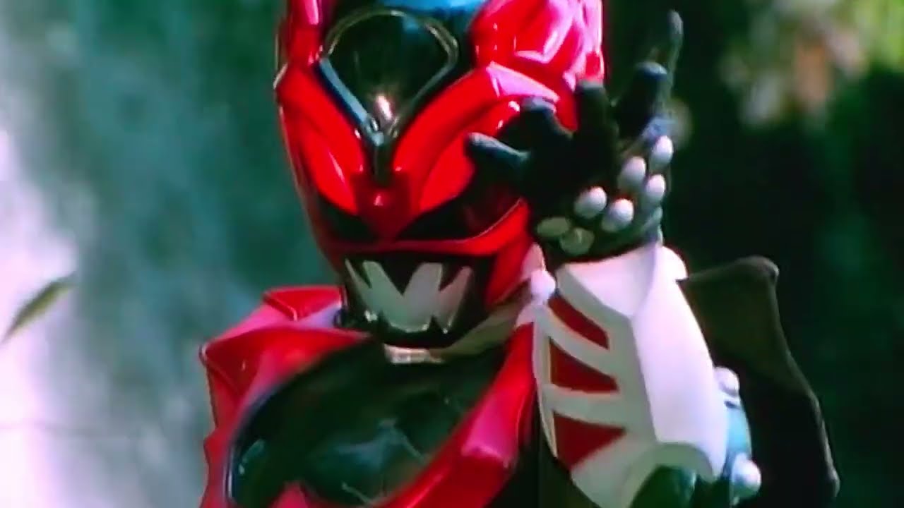 レッドメガレンジャーがレッドネジレンジャーに敗北