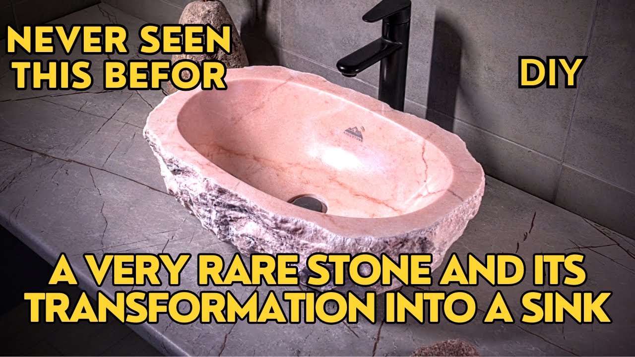 One Of The Rarest Stones In The World Transforms Into Luxury Home Decor Stone Sink #diy