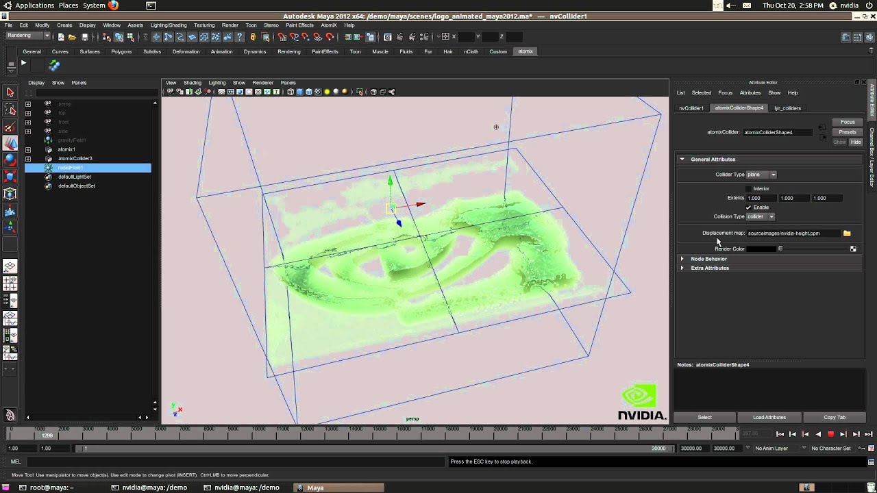 NVIDIA Maximus increases particle simulation exponentially in Autodesk Maya 2012