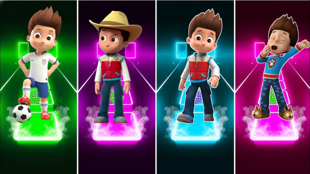 PawPatrol Ryder VS Rubble Paw Patrol VSPaw Patrol VS Marshall- Tiles Hop EDM Rush