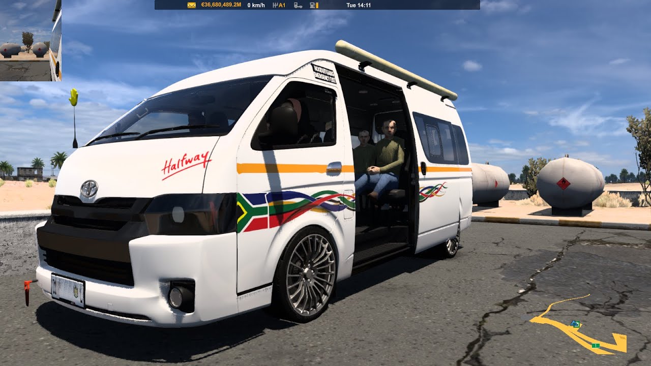 Toyota Hiace Quantum With Trailer | ETS/ATS Mod