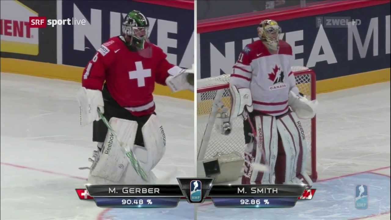 Penaltyschiessen Eishockey WM2013 Schweiz Canada vom 5. Mai 2013