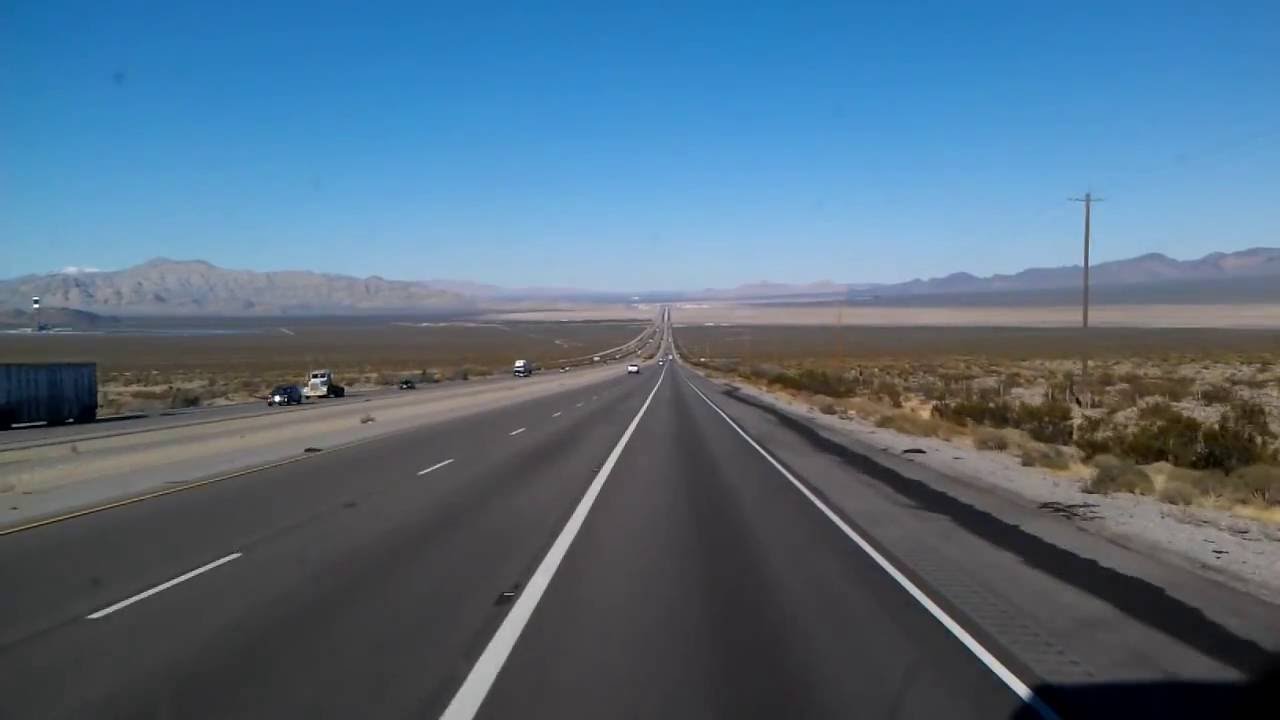 Trucking down a 10 mile stretch of 6% downhill grade into Nevada