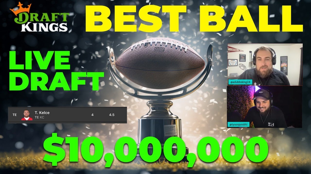 Draftkings NFL BEST BALL | 1M to 1ST | Live Draft #1