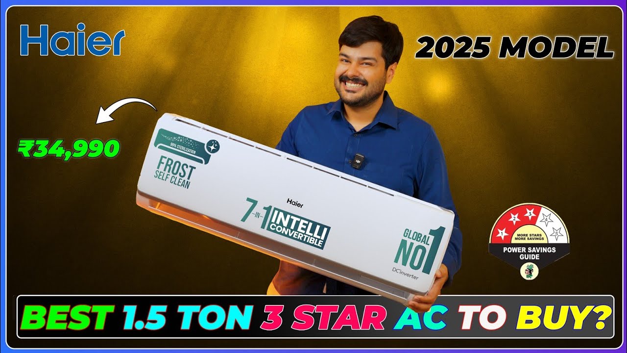 Haier AC 1.5 Ton 2025 Model 🌪️ | 7-in-1 Convertible AC Review 🔥 | Supersonic Cooling Test! ❄️🧪