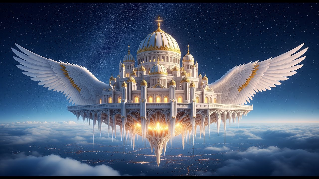 Heavenly Realms | Golden City of Angels — Celestial Palace Tour in 4K | Dreamlike Fantasy Ambience