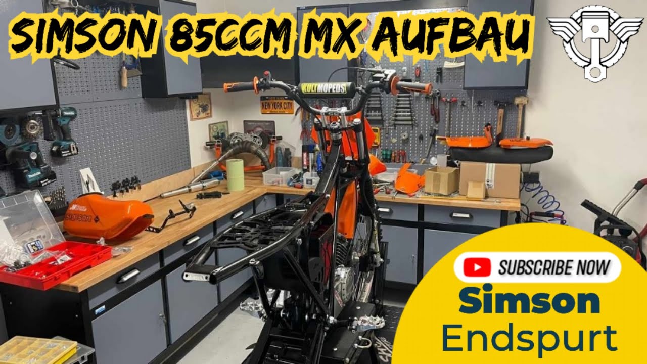 Simson MX Mein Simson Cross Umbau mit JW Sport 85ccm Rennzylinder  Cross Master 23 Endmontage Teil 1