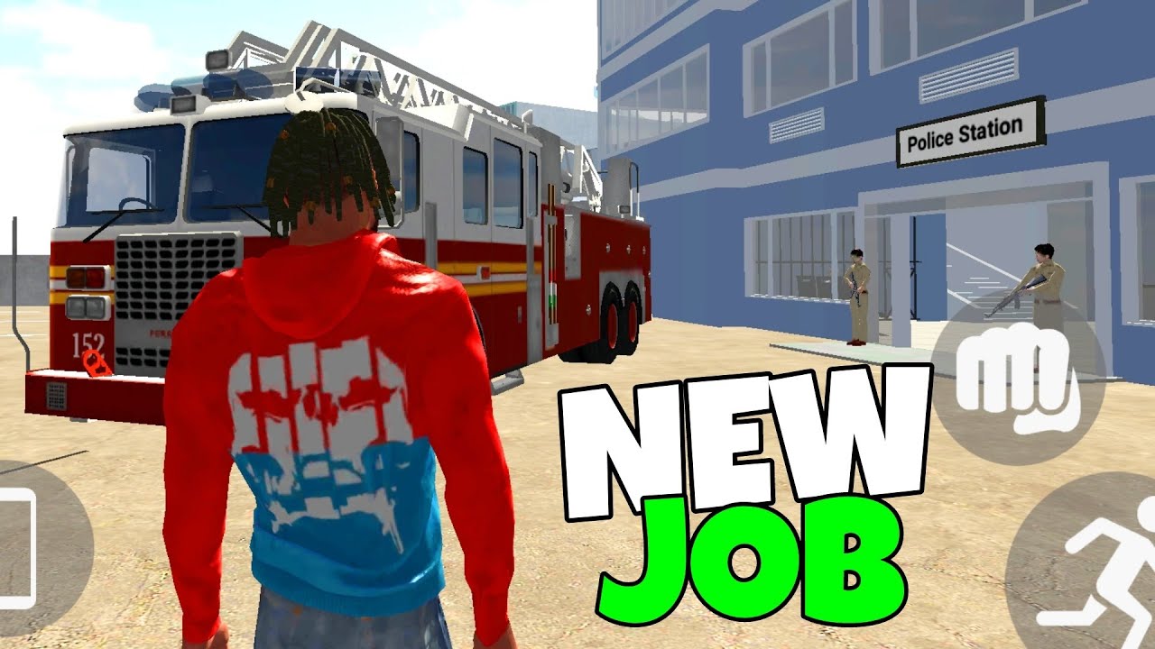 NEW JOB FIRE TRUCK IN POLICE STATION INDIAN BIKE DRIVING 3D