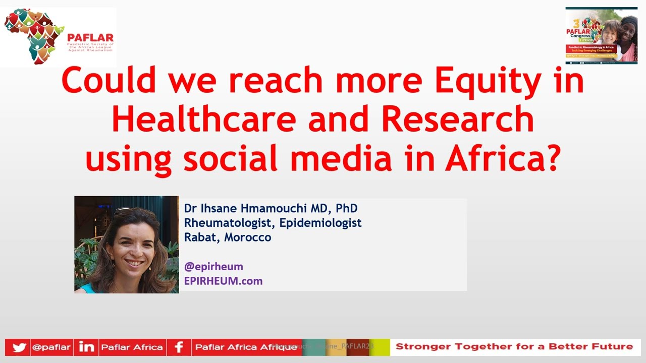 How could we reach more equity in health care and research using social media? PAFLAR2023