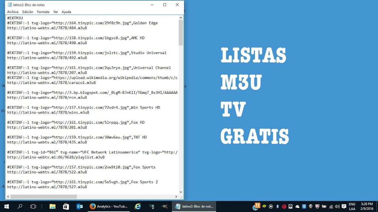 Ver tv de paga gratis f&aacute;cil - como crear listas m3u para iptv 2016 - ios y android