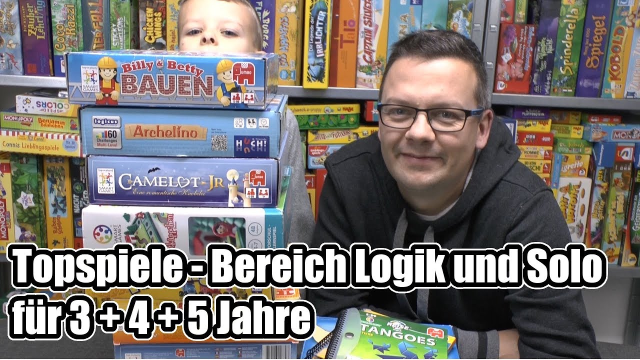 Topspiele - Bereich Logikspiele / Solospiele für 3 Jahre + 4 Jahre + 5 Jahre