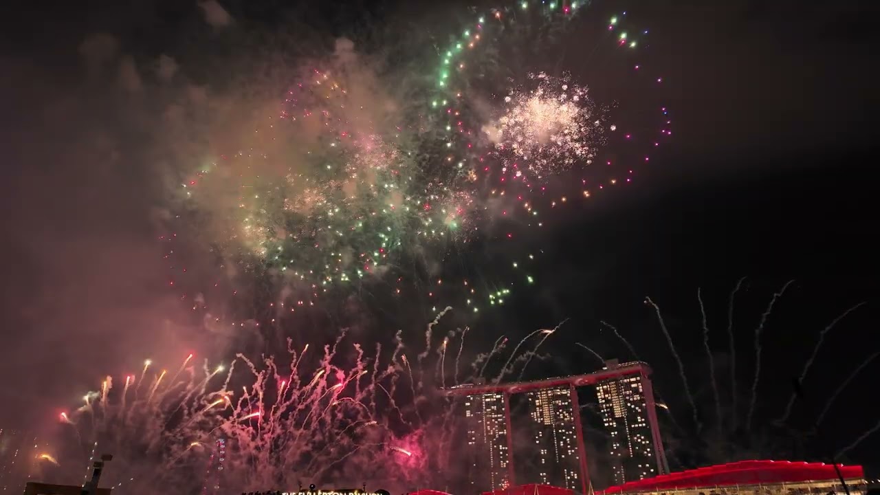 Singapore NDP 2025 Preview Fireworks – 4K Ultra HD (DJI Pocket 3)