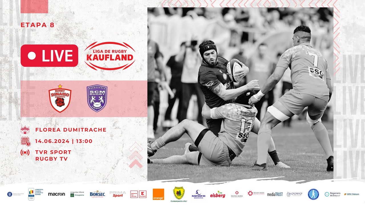 🏉 Liga de Rugby Kaufland: CS Dinamo vs SCM USV Timișoara