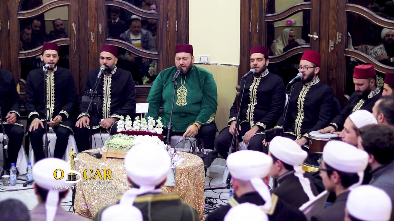 المنشد الدمشقي منصور زعيتر باللهِ ياكل من دار بيا عقيقة حمزة البوشي تصوير مركز أوسكار حلب