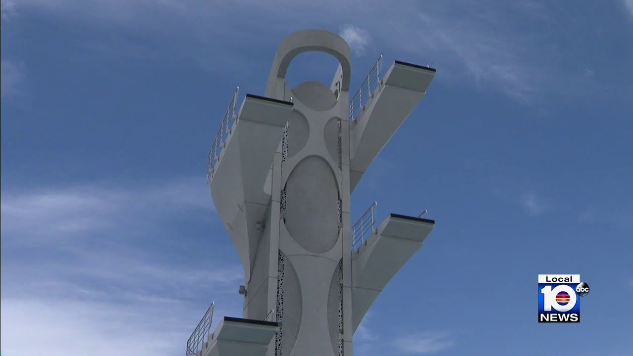 Fort Lauderdale Aquatic Center features massive dive platform, renovated pools