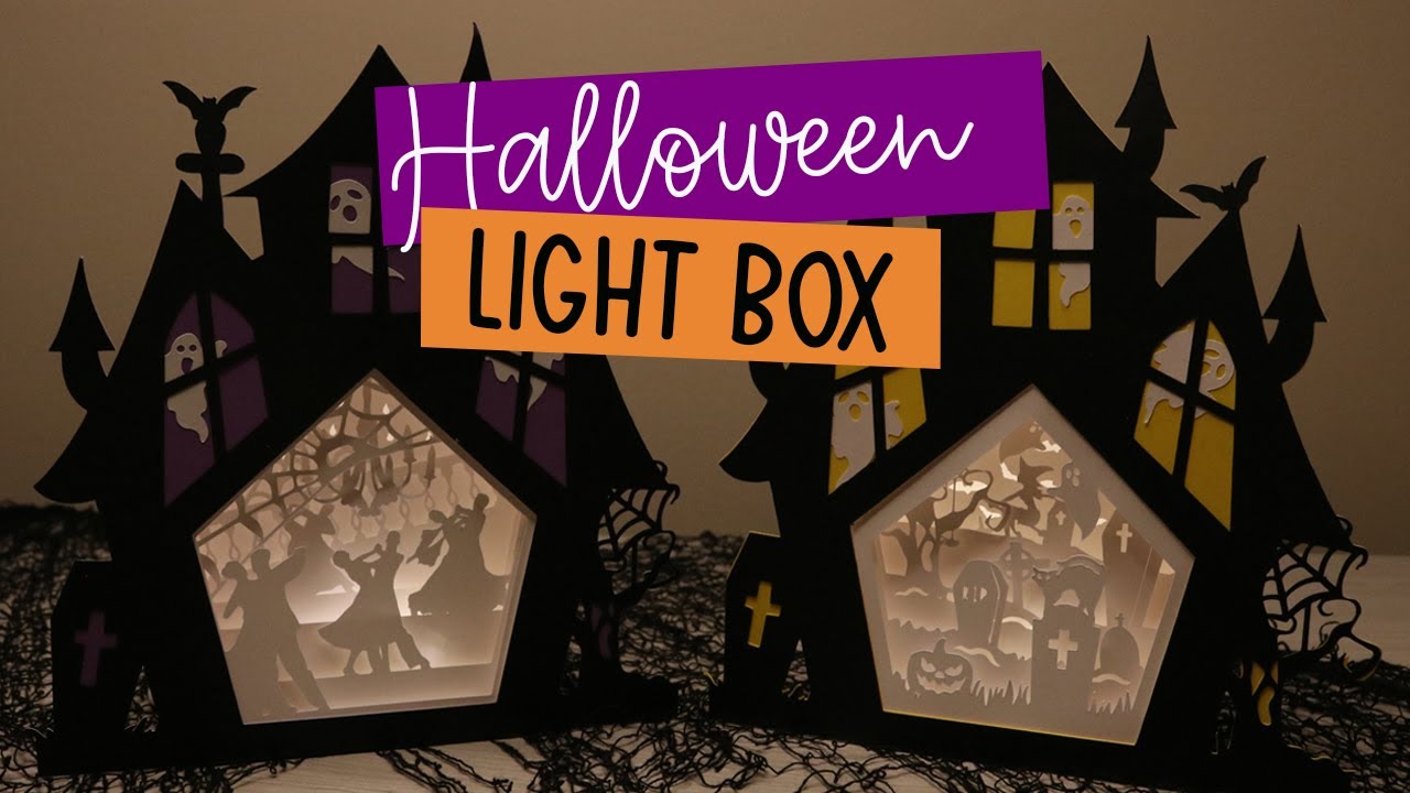 Cricut Halloween Shadow Box with Lights Decoration