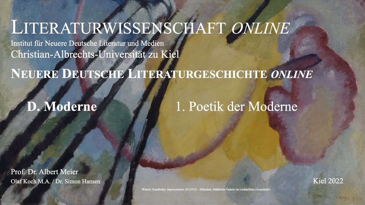 Literaturgeschichte online - Poetik der Moderne (Hofmannsthals Chandos-Brief) 14 von 17