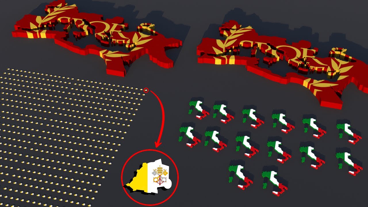 Countries Size Comparison VS Roman Empire